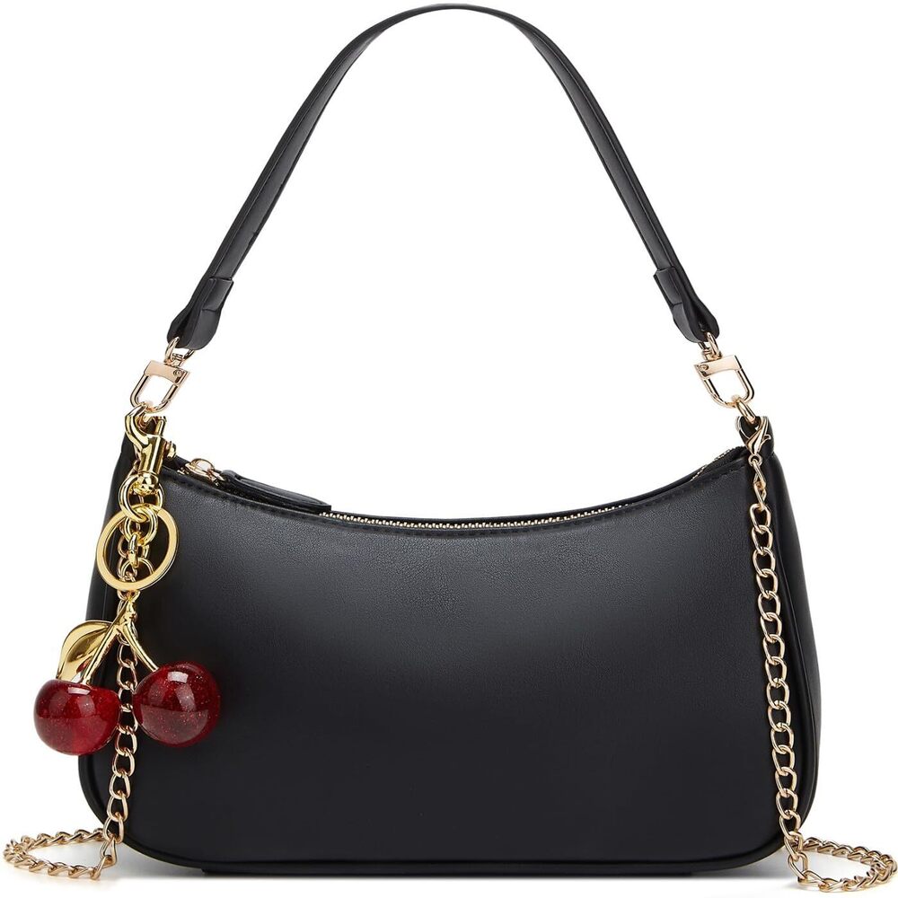 Cute Black Hobo Bag Women Shoulder Purse Removable Straps